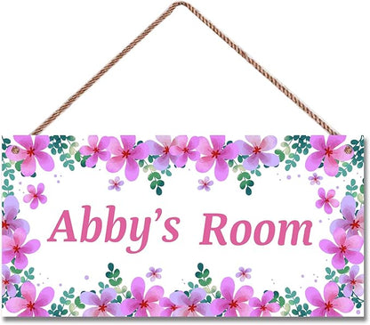 Personalized Sign Flowers Room Décor Kids Room Decor, Planet Theme Little Man Cave Wall Art Decor for Nursery, Door Decor for Toddler Baby Boys Room