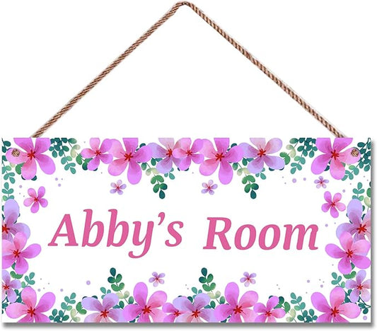 Personalized Sign Flowers Room Décor Kids Room Decor, Planet Theme Little Man Cave Wall Art Decor for Nursery, Door Decor for Toddler Baby Boys Room