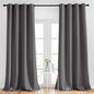 NICETOWN Bedroom Grey Blackout 120 inch Curtains - Triple Weave Energy Saving Thermal Insulated Solid Grommet Blackout Draperies for Patio, W52 x L120, 2 Panels