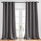 NICETOWN 95 inch Blackout Curtains - Triple Weave Energy Saving Thermal Insulated Solid Grommet Blackout Draperies for Living Room/Bedroom (1 Pair, W52 x L95, Grey)