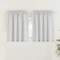 RYB HOME Linen Sheer Curtains for Kitchen, Casual Wave Texture Semi Sheer Curtains for Bedroom/Bath, Privacy Window Curtains for Home Office, Dove Grey, 52 x 45 Each Panel, 2 Pieces