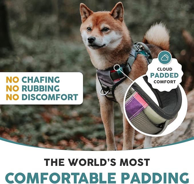 Embark Adventure Dog Harness, Reflective Trim No Pull Dog Harnesses for Small Sized Dogs - Military Grade Nylon, Front Clip with Gel Lined Handle. Soft & Padded Puppy-Mewly Pet