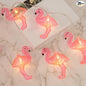 DomeStar 10Ft Pink Flamingo String Lights - LED Battery Operated Fairy Lights, Outdoor Patio Decor for Garden, Poolside, Tropical Hawaiian Luau Party Decor