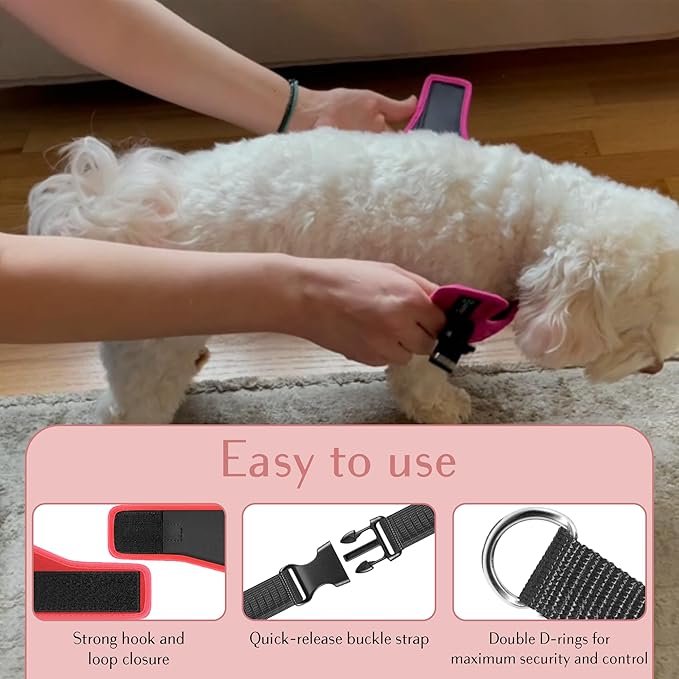 Comfort fit Step-in Dog & Puppy Harness - Comfortable All Weather Dog Vest Harness: Adjustable, Soft Padded, Easy to Put-on for Small, Medium-Sized Dogs.-Mewly Pet