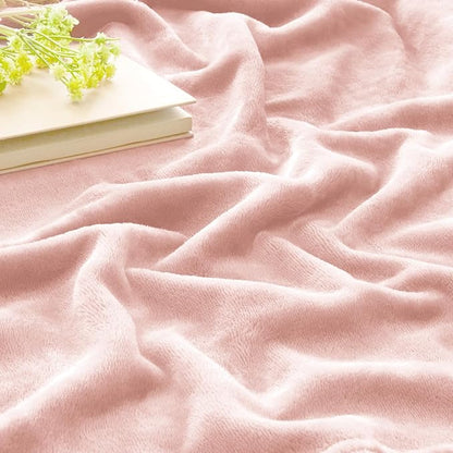 BEDELITE Fleece Blanket Twin Size Pink Morn Throw Blankets for Couch & Bed, Luxury Plush Cozy Fuzzy Blanket 60x80 inches, Super Soft Warm Lightweight Throw Blanket for Travel Camping