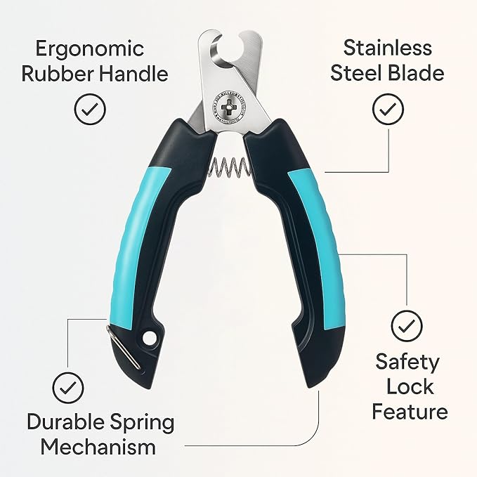 Professional Dog Nail Clippers for Medium & Large Dogs, Cats – Safety Guard, Stress-Free Trimming-Mewly Pet