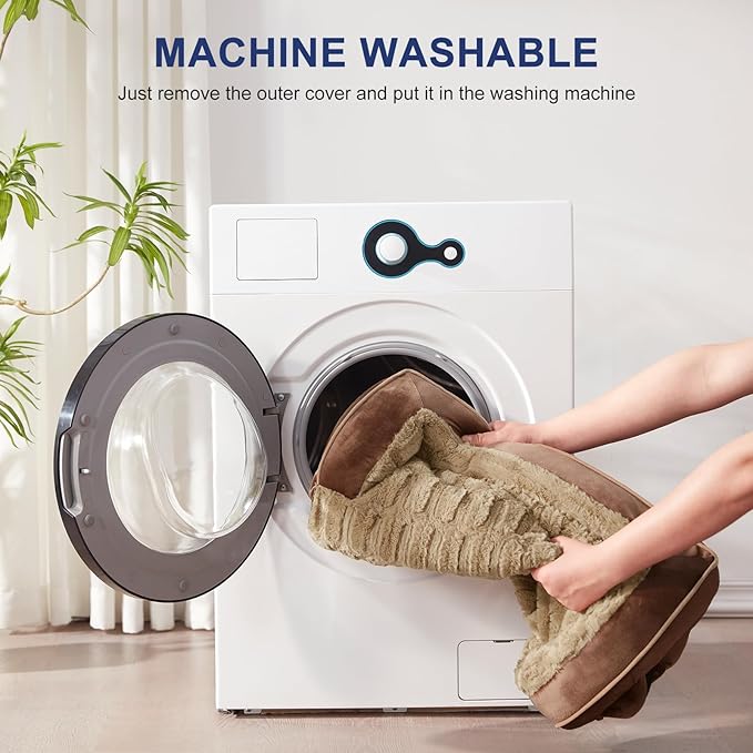 FURTIME Orthopedic Bed for Large Dogs, XL Washable Dog Beds Large Sized Dog, Comfy Supportive Foam Pet Couch Bed with Removable Washable Cover, Waterproof Extra Large Sofa Bed Foam and Nonskid Bottom-Mewly Pet