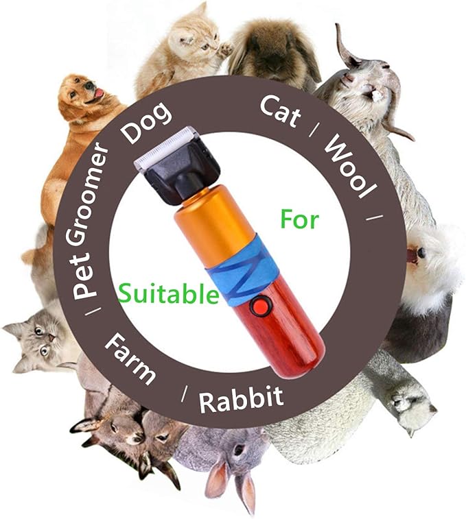 Dream Reach Pet Grooming Clippers, Low Noise Dog Clipper, Electric Cat Hair Shaver Kit, Pet Hair Trimmers for Small Medium Large Dogs Cats with 2 Comb Attachments (A-200W)-Mewly Pet