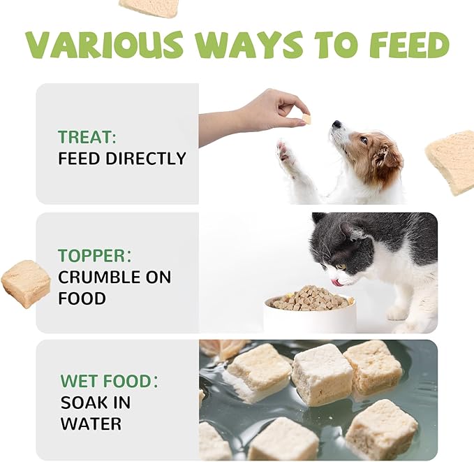 Freeze Dried Chicken for Dogs Cats, High Protein Raw Dog Food Topper, Single Fresh Ingredient Treats, 4.6oz, Rawhide Free-Mewly Pet