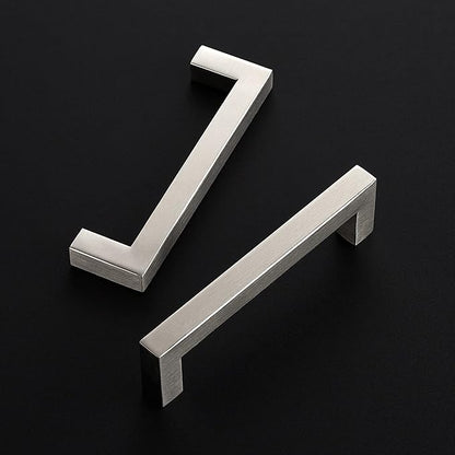 Ravinte 32 Pack 4-1/2 Inch Kitchen Square Cabinet Handles Satin Nickel Pulls Brushed Nickel Kitchen Cabinet Hardware Handles for Cupboard Drawer Pulls