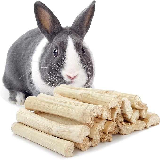 Niteangel Natural Bamboo Chew Toys for Rabbits, Chinchilla, Guinea Pigs and Other Small Animals-Mewly Pet