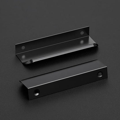 Ravinte Hardware 30 Pack Black Cabinet Handles, 4.75 Inch (120mm) Finger Edge Pulls, 3.75 Inch Hole Center, Finger Pulls for Cabinets