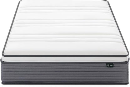 ZINUS 10 Inch True Support Hybrid Mattress [New Version], Twin, Fiberglass Free, Medium Feel, Motion Isolation, Certified Safe Foams & Fabric, Mattress in A Box