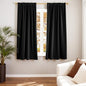 Lazzzy Velvet Blackout Curtains Thermal Insulated Room Window Drapes Super Soft Luxury Curtains for Living Room Bedroom Rod Pocket 2 Panels, Black, 52" W x 63" L