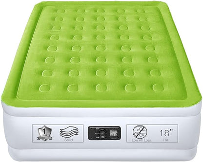YENING Queen Size Air Mattress with Built in Pump Raised Inflatable Bed Heavy Duty Blow up Matressith Airbed 18 Inch Tall