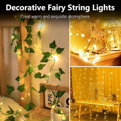 led Fairy Lights Waterproof 16.4ft String Lights Battery Operated for Wedding, Home, Garden, Party, Christmas Decoration (1pc, Warm White 1pc)