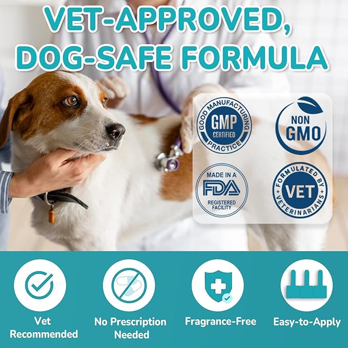 Flea and Tick Prevention for Dogs, 6-Month Supply Dog Flea and Tick Treatment Drops, Topical Fast-Acting Dog Treatment for Medium Dogs Up to 23 to 44 lbs-Mewly Pet