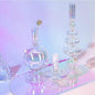 Rtteri 3 Pcs Glass Candlestick Holders Glass Candle Holders Groovy Wavy Elegant Taper Candle Stick for Wedding Home Birthday Party Christmas Halloween Decoration Windowsill Decor(Colorful)
