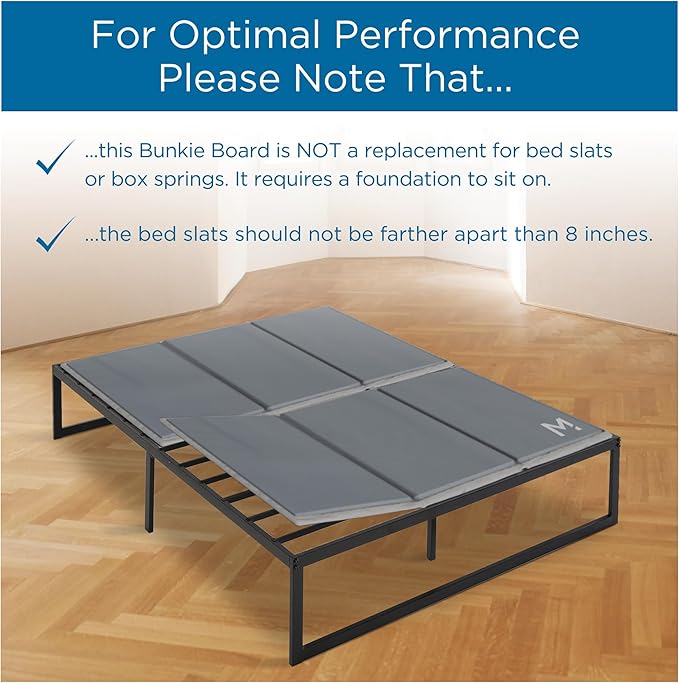 Meliusly Premium 10mm Bunkie Board California King Size (72x84') Patent Pending Low Profile Bed Board Design - Breathable, Noise Minimizing, Moisture Resistant Bunkieboards, Low Profile Bed Support