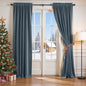 Lazzzy Velvet Blackout Curtains Thermal Insulated Room Window Drapes Super Soft Luxury Curtains for Living Room Bedroom Rod Pocket 2 Panels, Dark Slate, 62" W x 84" L