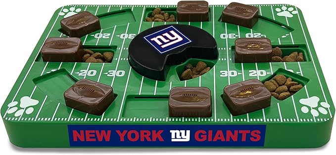 Pets First NFL New York Giants Puzzle Toy - Interactive Dog Treat Puzzle-Mewly Pet