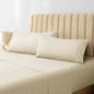 LuxClub Striped Sheets, 3 PC Striped Bed Sheets Twin Size, Deep Pockets 18" Eco Friendly Wrinkle Free-Kids-Fitted Sheets Machine Washable Hotel Bedding (Twin, Cream)