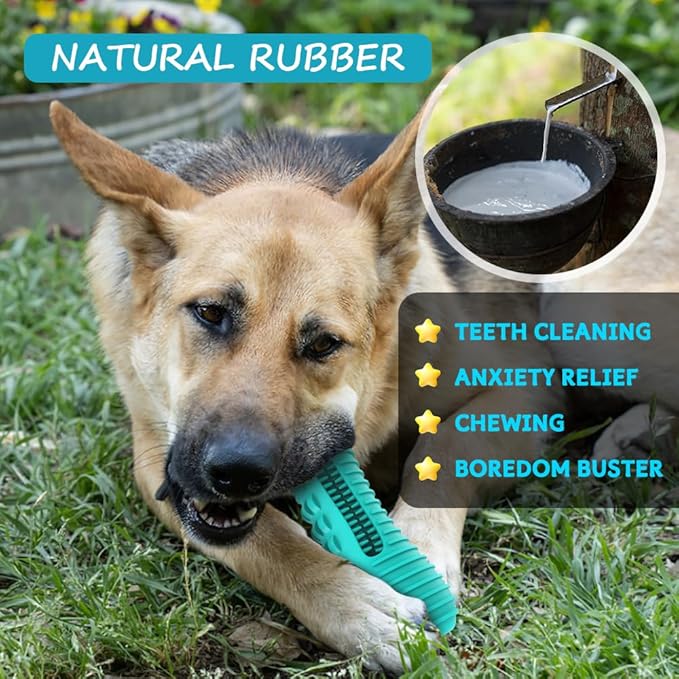 Dog Toys for Aggressive Chewers Large Medium Breed, Indestructible Dog Toothbrush Chew Toys, Squeaky Interactive Tough Extremely Durable, Dogs Toys to Keep Them Busy-Mewly Pet