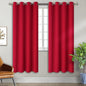 BGment Red Blackout Curtains for Bedroom - Grommet Thermal Insulated Room Darkening Window Curtains, Set of 2 Panels, Each 55 x 69 Inch