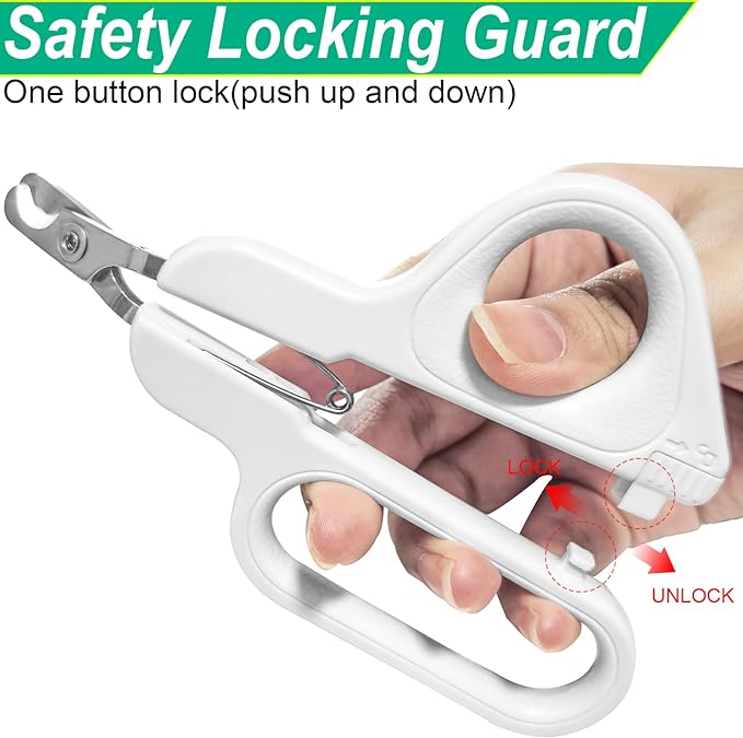 Professional Small Cat and Dog Nail Clippers Sharp Blades Stainless Steel Pet Nail Trimmers with Safety Lock to Avoid Injury for Cats Rabbits Dogs Small Animals-Mewly Pet
