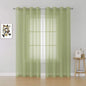 KEQIAOSUOCAI 2 Pieces Sage Sheer Curtains 84 Inches Long for Bedroom Bed Canopy Voile Grommet Sheer Window Drapes Panels for Living Room Dining Wedding Party Backdrop 54Wx84L Set of 2