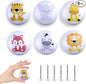 6pcs 1.5" Ceramics Cute Nursery Cabinet Dresser Drawer Knobs Kids Animal Drawer Pulls (Tiger)