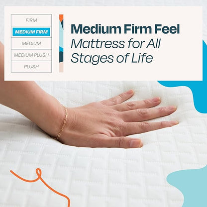 Linenspa 6 Inch Gel Infused Memory Foam Mattress – Full Size – Medium Firm - Low Profile Bed - Mattress in a Box - Youth or Kids Bedroom - Pressure Relieving and Breathable – CertiPUR-US Certified