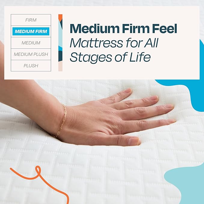 Linenspa 6 Inch Gel Infused Memory Foam Mattress – Queen Size – Medium Firm - Low Profile Bed - Mattress in a Box - Youth or Kids Bedroom - Pressure Relieving and Breathable – CertiPUR-US Certified