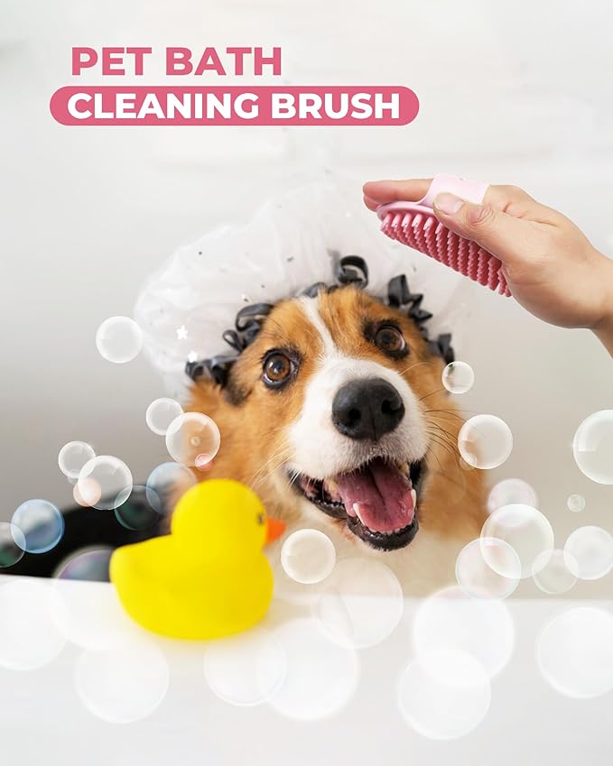 Dog Brush for Shedding Grooming,6 Pack Long-Pin Brush Set for Long Haired Dog Cat Goldendoodles Poodles Doodles Pink-Mewly Pet