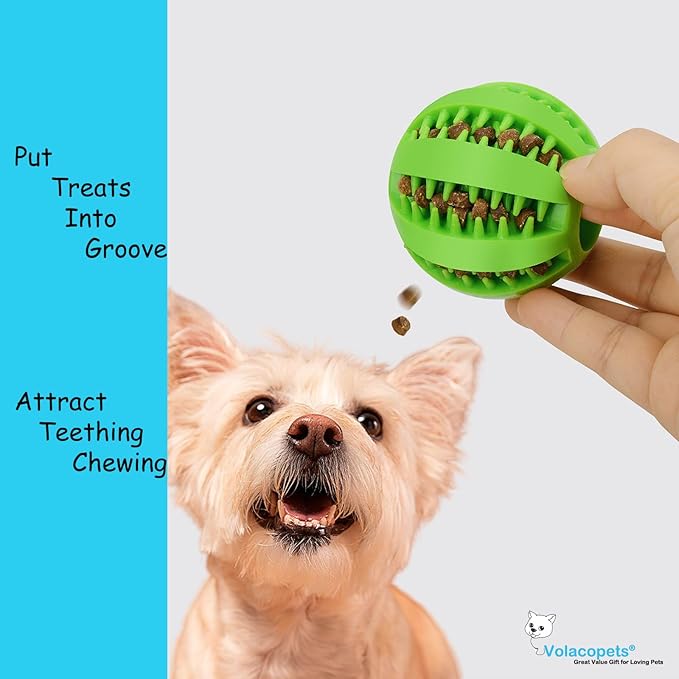 Puppy Balls - Pack with Different Functions & Teething Toys for Small Dogs, Squeaky Dog Balls, Rubber Chew Toys for Enrichment-Mewly Pet