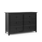 Storkcraft Kenton 6 Drawer Double Dresser (Black) – Dresser for Kids Bedroom, Nursery Dresser Organizer, Chest of Drawers for Bedroom with 6 Drawers, Universal Design for Children’s Bedroom