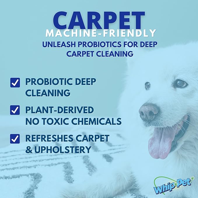 Whip-Pet Pet Odor Eliminator and Stain Remover - Enzymatic Cleaner for Dog Urine and Carpet Odor Eliminator - Pet Odor Remover - 128 fl oz / 3.78L-Mewly Pet