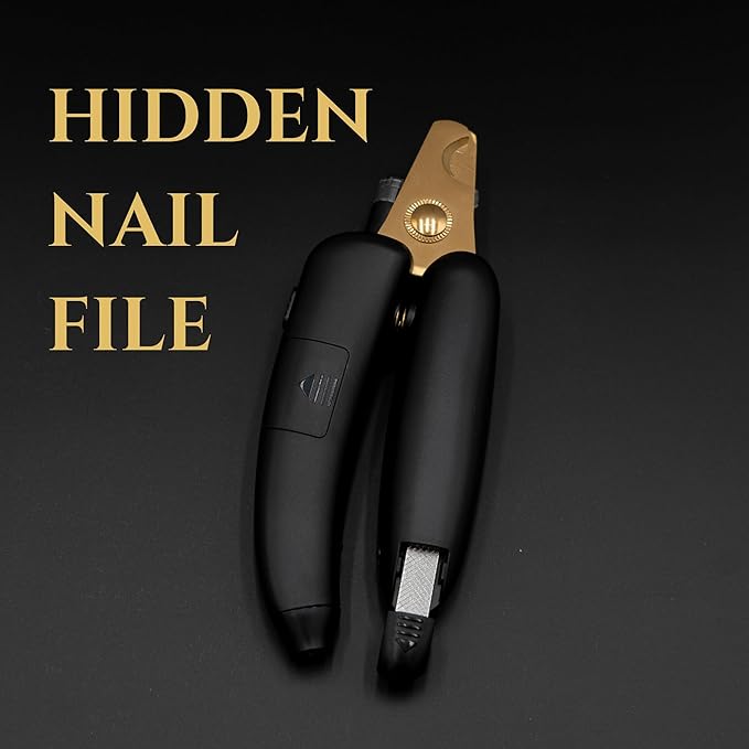 3-in-1 Dog Nail Trimmers and Pet Nail Clippers - Professional Grade with Stainless Steel Blades, LED & UV Light, and Nail Filer for Safety & Precise Toenail Pet Grooming - S to M Dogs-Mewly Pet