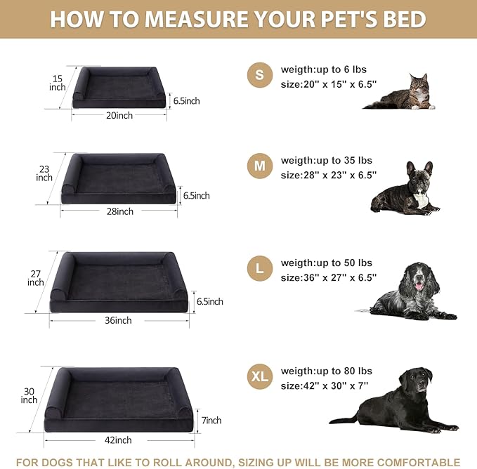 BFPETHOME XL Dog Beds for Extra Large Dogs, XL Dog Bed, Extra Large Dogs Bed Washable, Jumbo with Removable Cover, Waterproof Lining and Nonskid Bottom, Egg-Crate Foam Pet Sofa-Mewly Pet