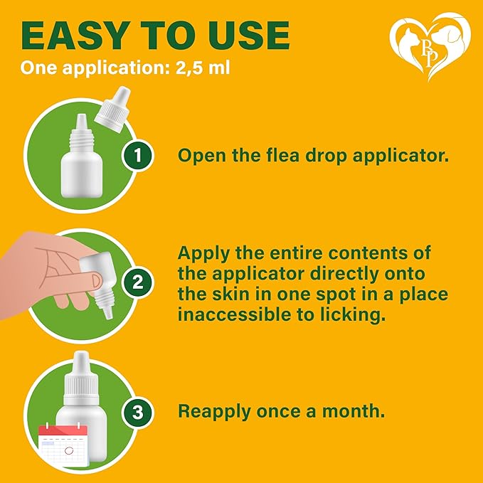 Flea and Tick Prevention for Small Dogs & Cats, Rabbits - Natural Flea Treatment & Pest Control - Topical Flea & Mosquito Repellent for Puppy and Kitten - All Pets-Mewly Pet