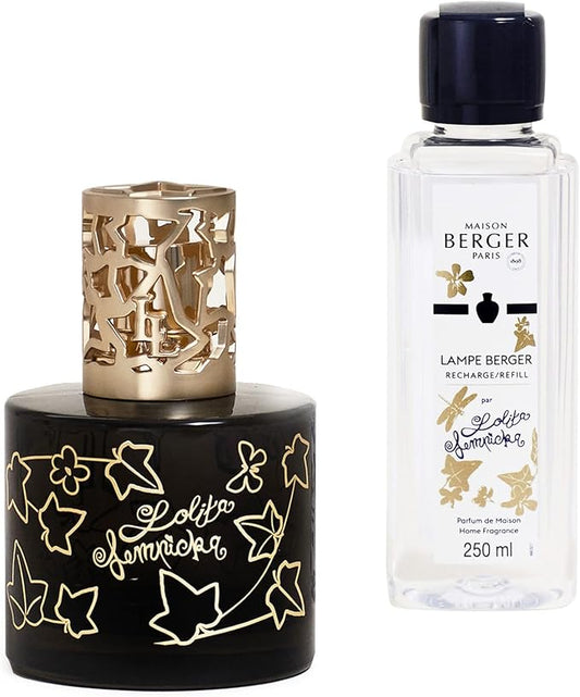 MAISON BERGER - Giftset Lampe Berger - Model Lolita Lempicka - Home Fragrance Diffuser - 4.7 x 3.2 x 3.2 inches - Includes Fragrance 250 milliliters - 8.45 Fluid Ounces (Black)