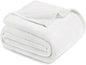 Exclusivo Mezcla Fleece Blanket Twin Size for Bed, Super Soft and Warm, All Season Use, Cozy, Plush, Lightweight, 90x66 Inches, Pure White
