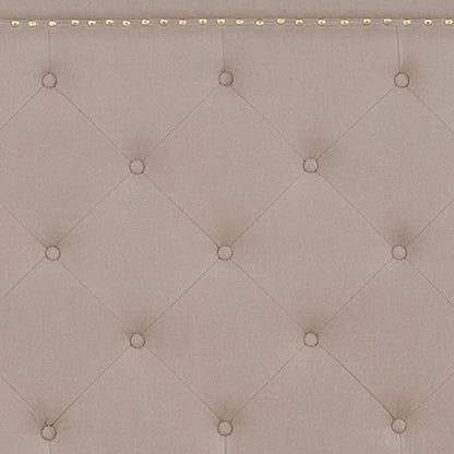 Flash Furniture Brighton Fabric Arched Tufted Upholstered King Size Platform Bed, Modern Low-Profile King Bed Frame with Headboard, Beige