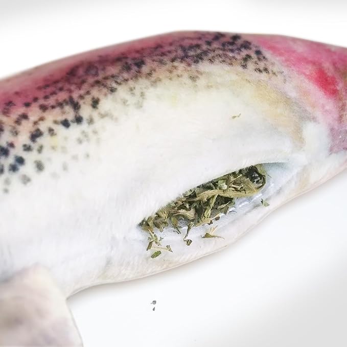 Meowijuana Clawsome Bundle | Get Smoked Refillable Trout Toy and Paw Natural OG Catnip Blend | Promotes Play and Cat Health | Includes North American Organic Catnip-Mewly Pet