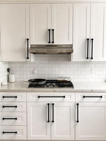 10 Pack Matte Black Cabinet Pulls 10 Inch(254mm) Kitchen Cabinet Handles Solid Zinc Alloy Cabinet Hardware Drawer Pulls