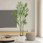 Faux Olive Tree 7ft(84in) Tall Artificial Plant Indoor Decor Large Realistic Potted Fake Modern Greenery with Natural Wood Branches and Green Leaves for Home Living Room,Bedroom,Office Decor.