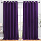 NICETOWN Room Darkening Curtains for Room Divider, Grommet Thermal Curtains Light & Sound Reducing Window Treatments for Sliding Glass Door, W66 x L118, Royal Purple, 2 Panels