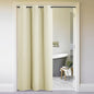 NICETOWN Door Curtain for Doorway Privacy, Curtains 84 Inch Length, Room Divider Cover, Blackout Temporary Insulated Closet Curtain for Bedroom Closet (1 Panel, 7ft Tall x 5ft Wide, Beige)