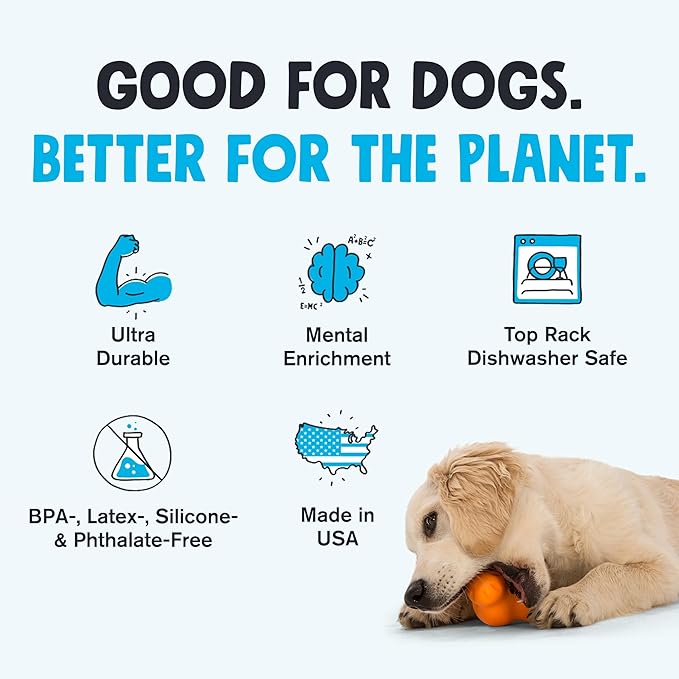 WEST PAW Zogoflex Tux Treat Dispensing Dog Chew Toy – Interactive Chewing Toy for Dogs – Dog Games for Aggressive Chewers, Fetch, Catch – Holds Kibble, Treats, Small 4", Mint-Mewly Pet