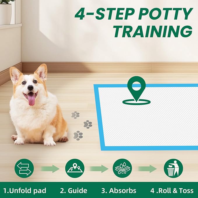100 Count Large Dog & Cat Puppy Pee Pads - 28"x30" Absorbent Potty Training Pads | Leakproof Quick-Dry Disposable Pet Pads for Puppies, Dogs & Cats | Indoor, Outdoor, Litter Box, Housebreaking Use-Mewly Pet